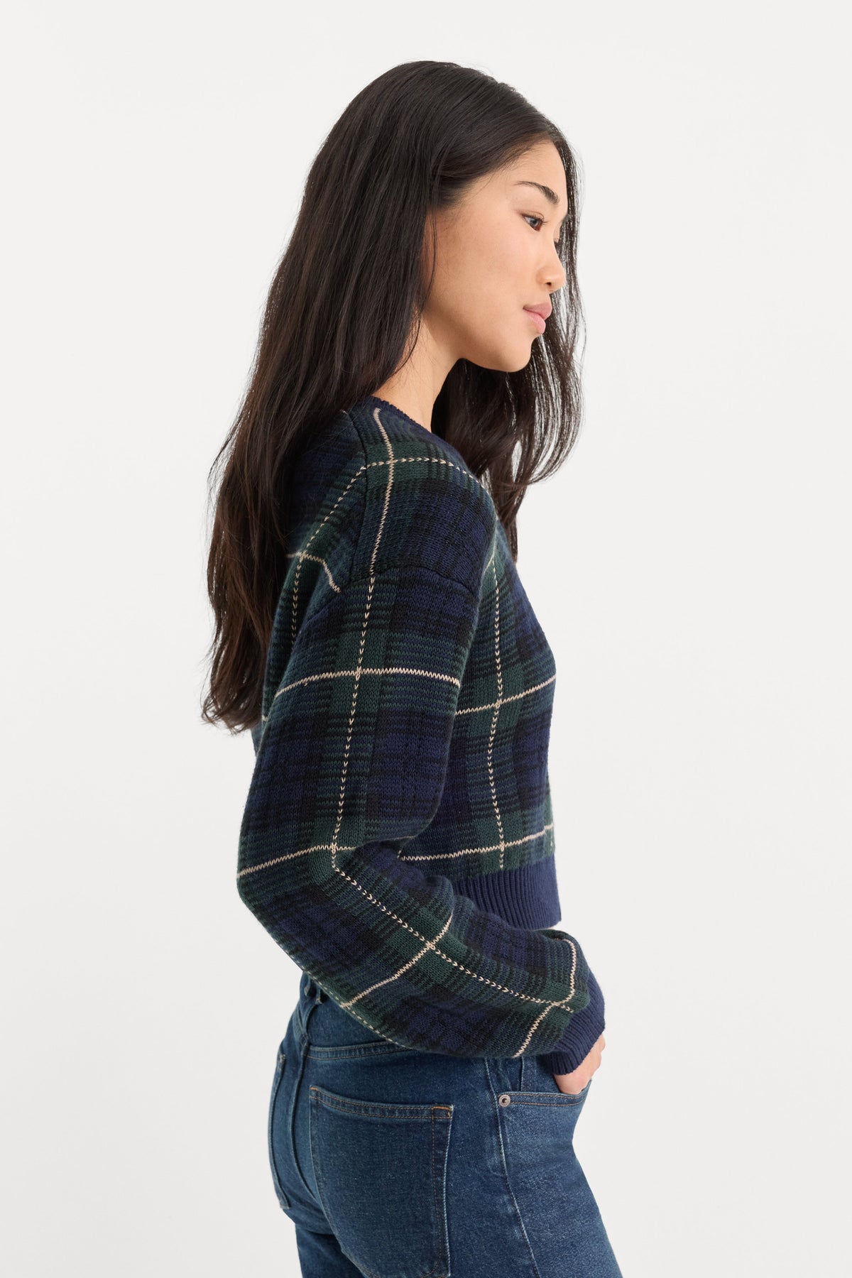 Premium THE JACQUARD CARDIGAN FOREST PLAID