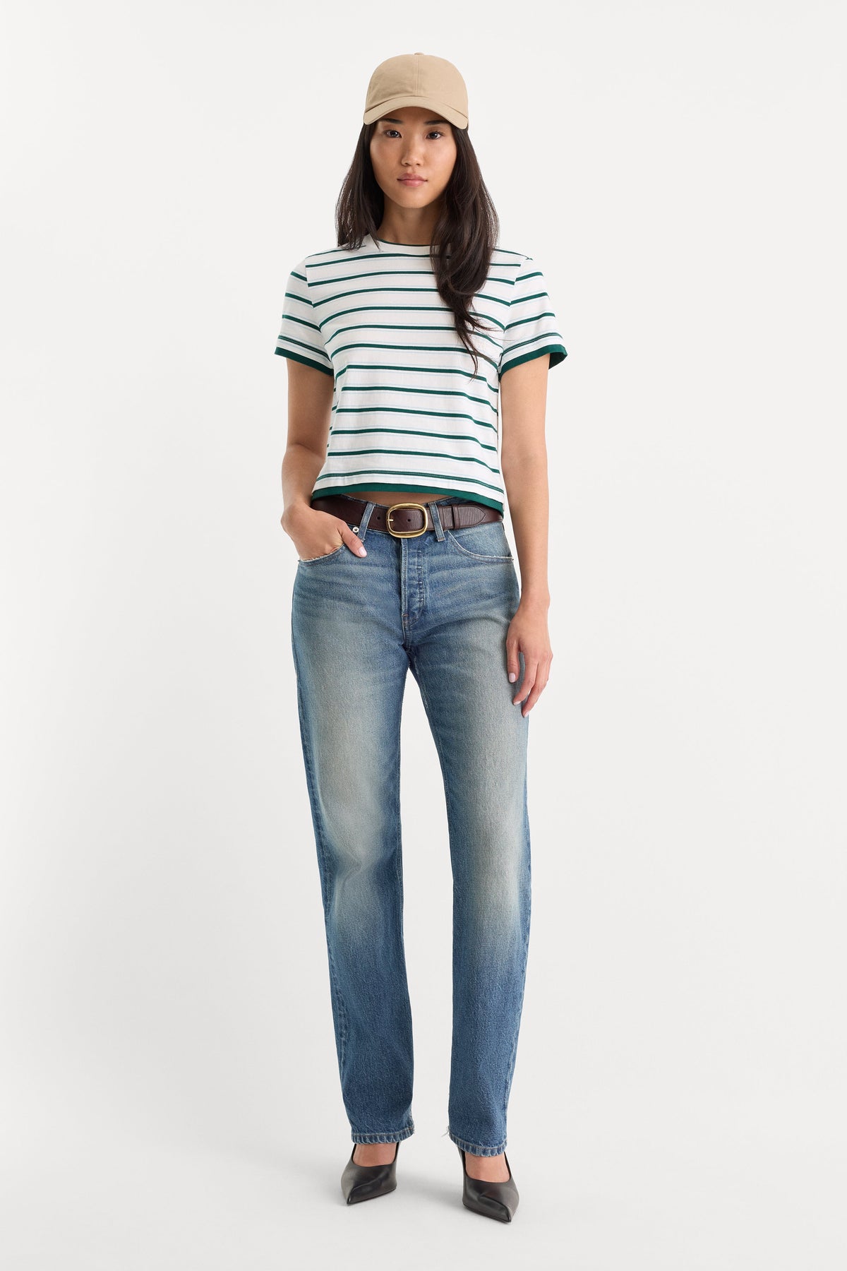 Premium THE LAYERED TEE FOREST MULTI STRIPE