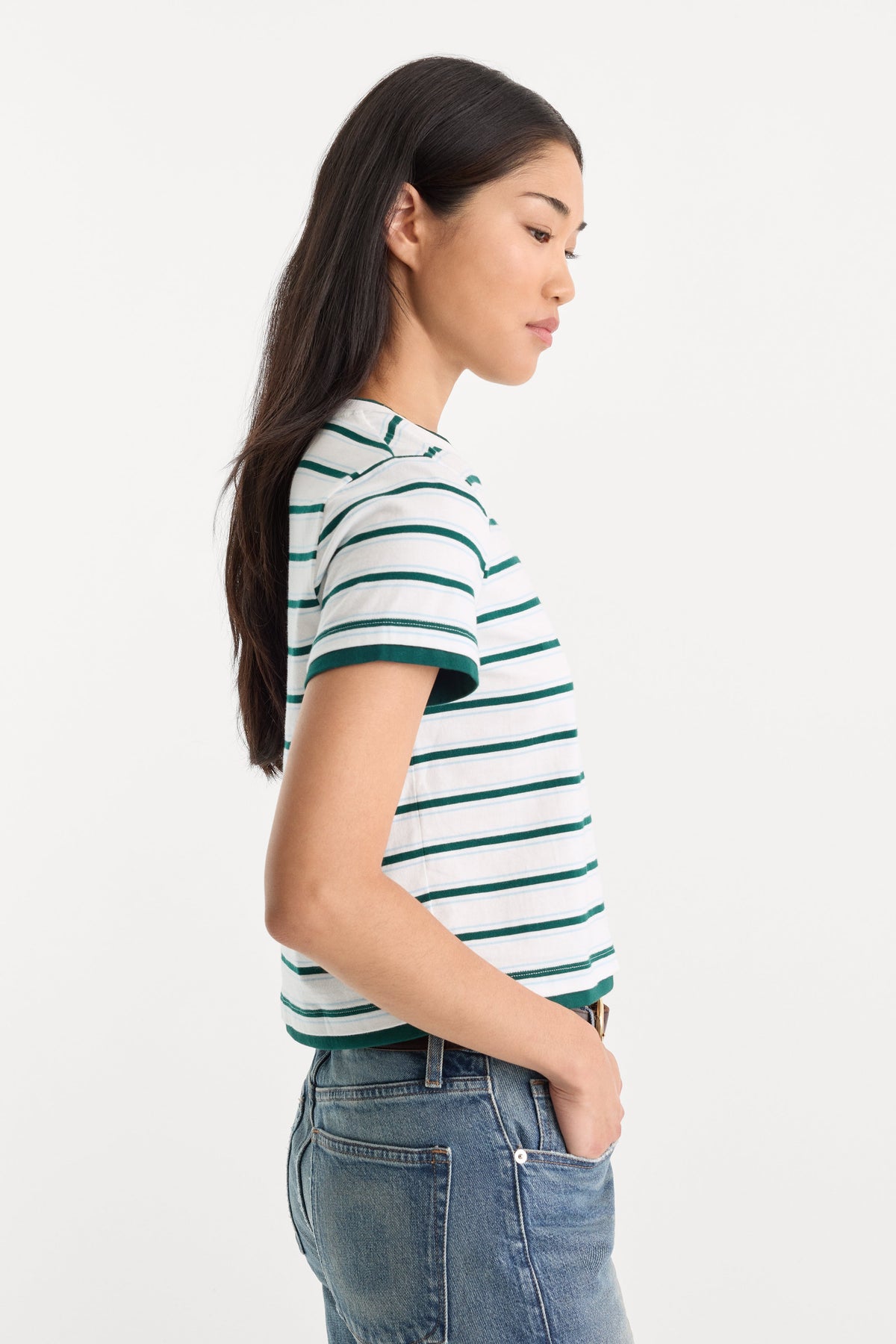 Premium THE LAYERED TEE FOREST MULTI STRIPE