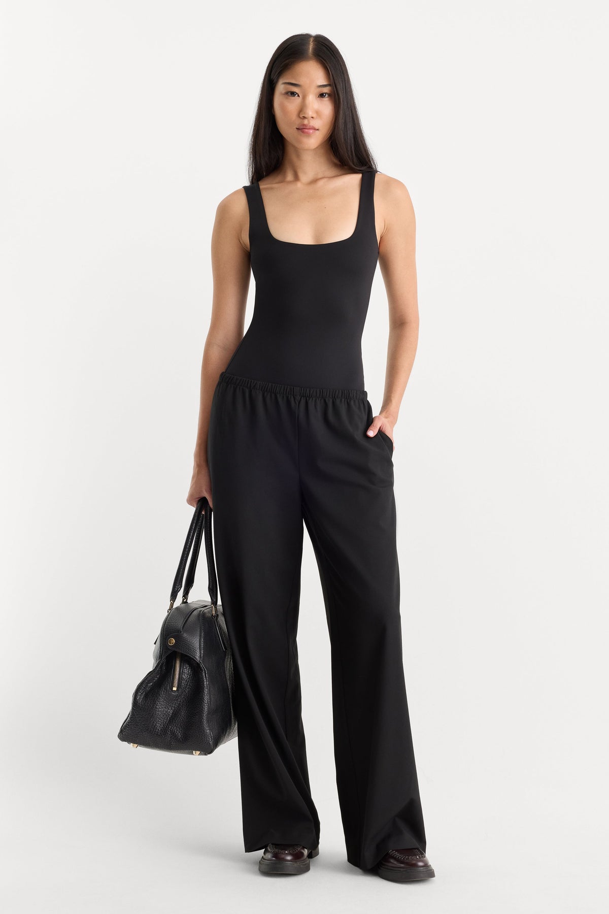 Premium SCULPTING MODERN TANK BODYSUIT BLACK