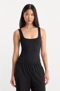Premium SCULPTING MODERN TANK BODYSUIT BLACK