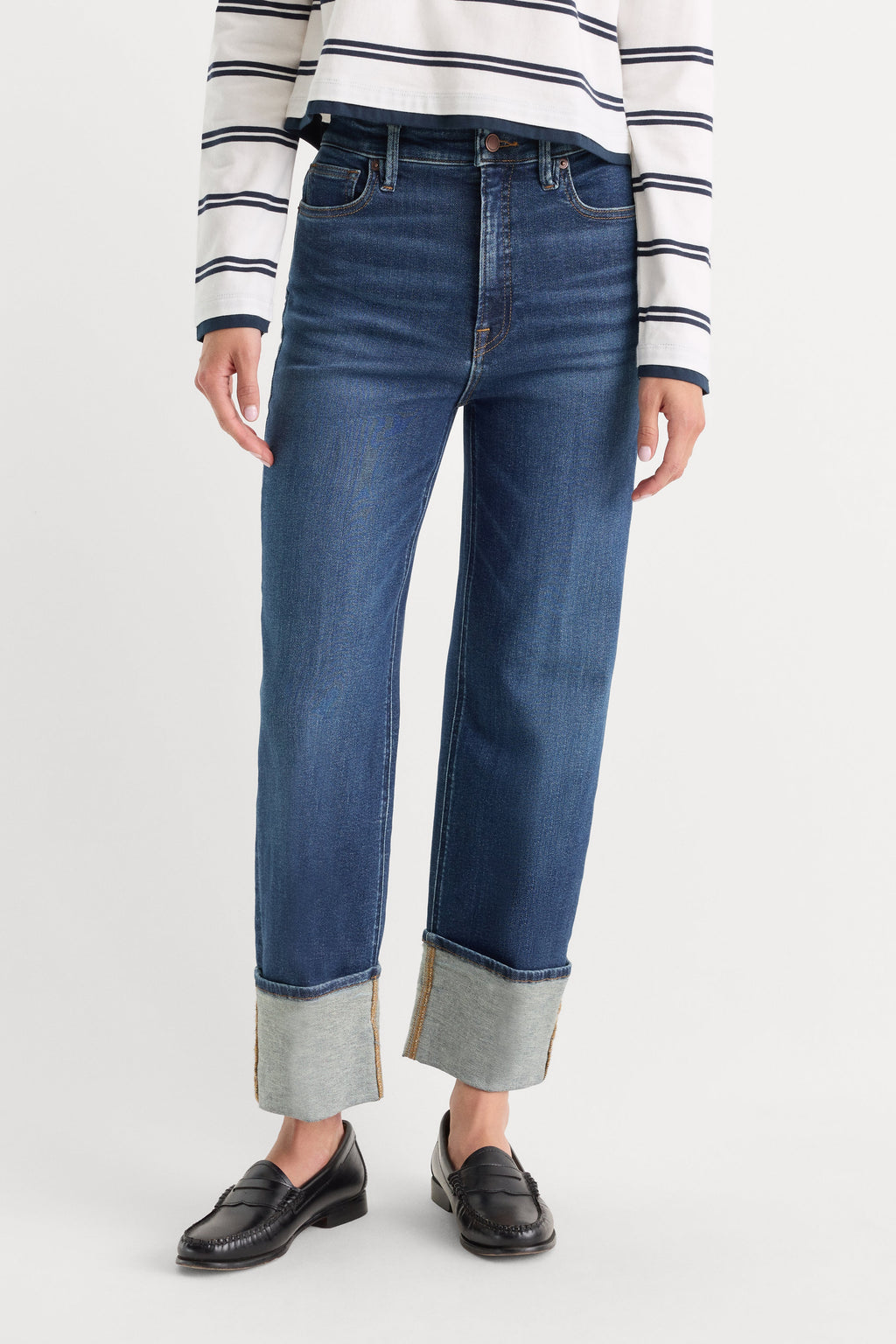 Premium GOOD TRUE STRAIGHT JEANS INDIGO1230
