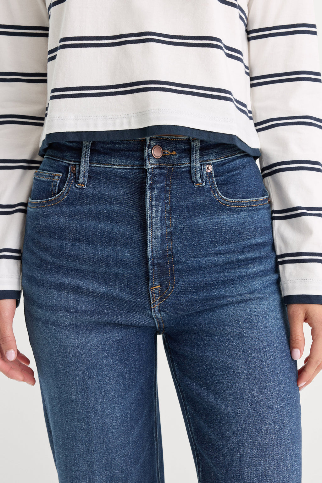 Premium GOOD TRUE STRAIGHT JEANS INDIGO1230