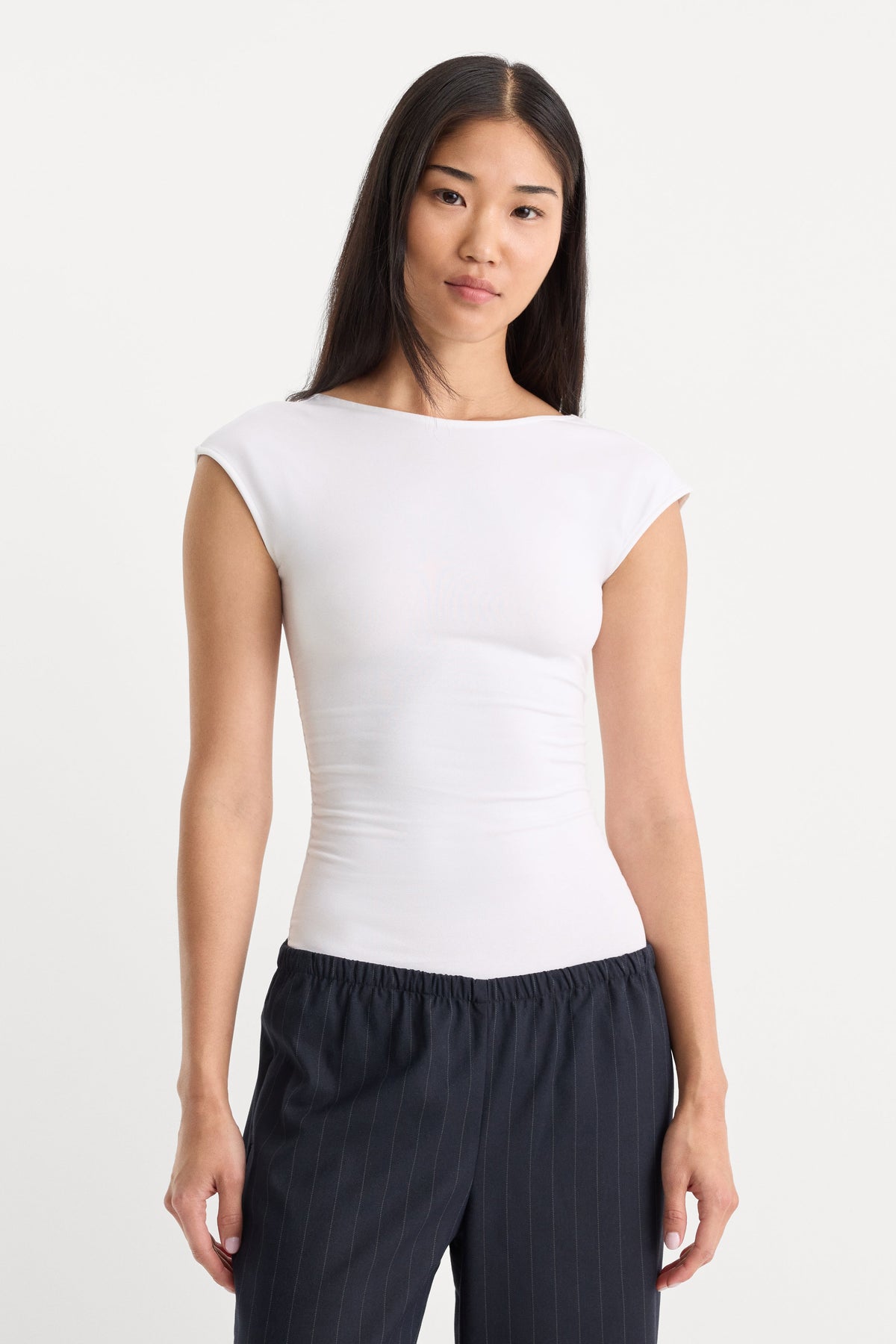 Premium THE OPEN BACK BODYSUIT WHITE001