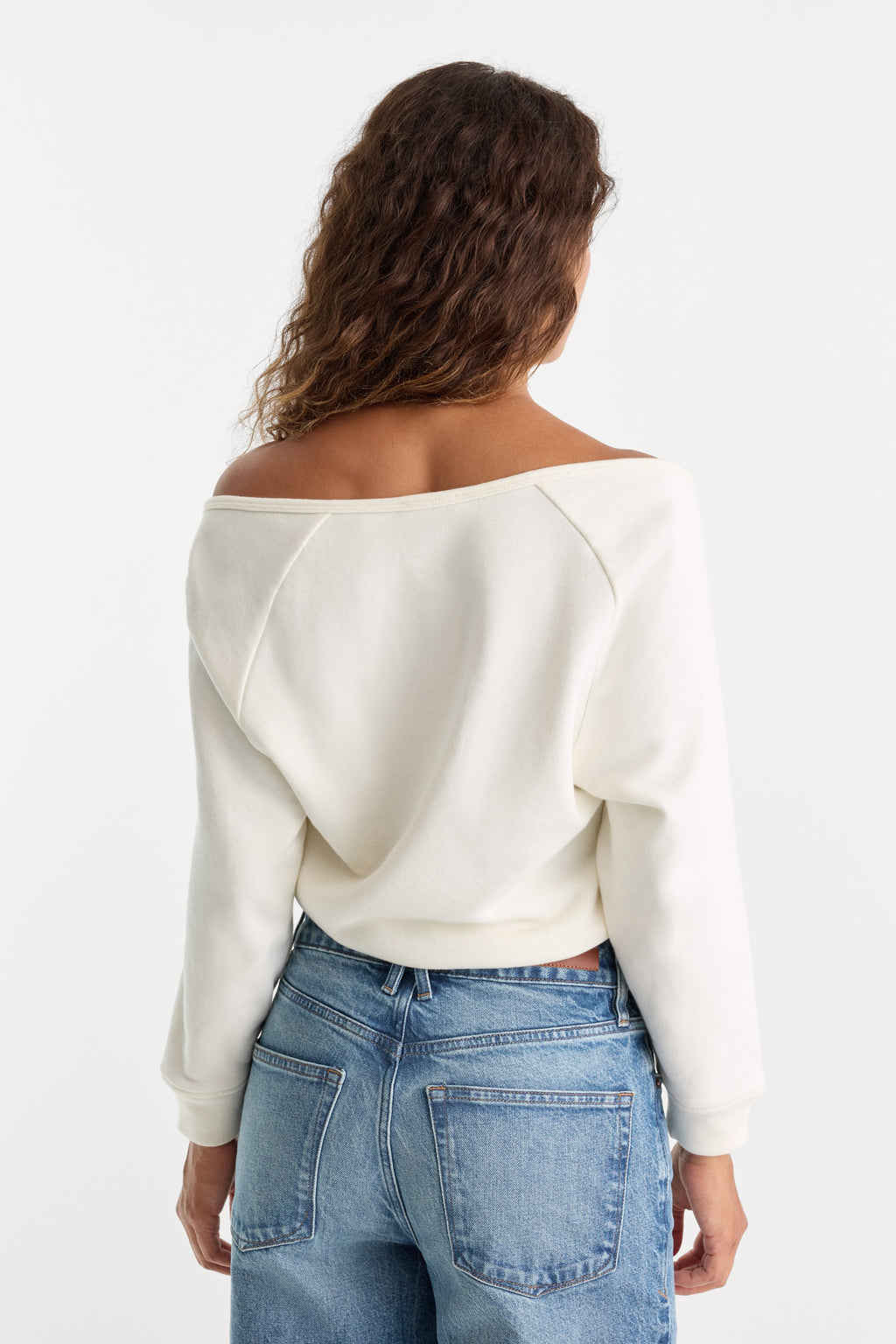 Premium THE FRENCH TERRY TIE SWEATSHIRT CHALK