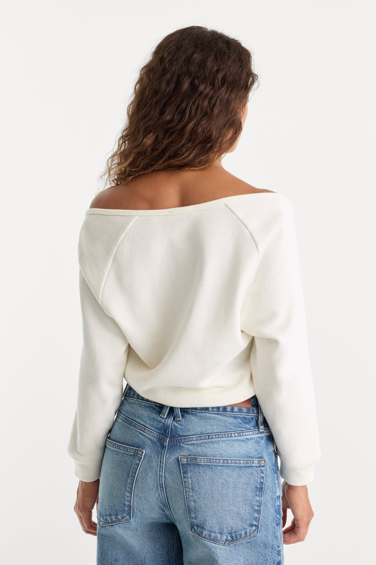 Premium THE FRENCH TERRY TIE SWEATSHIRT CHALK