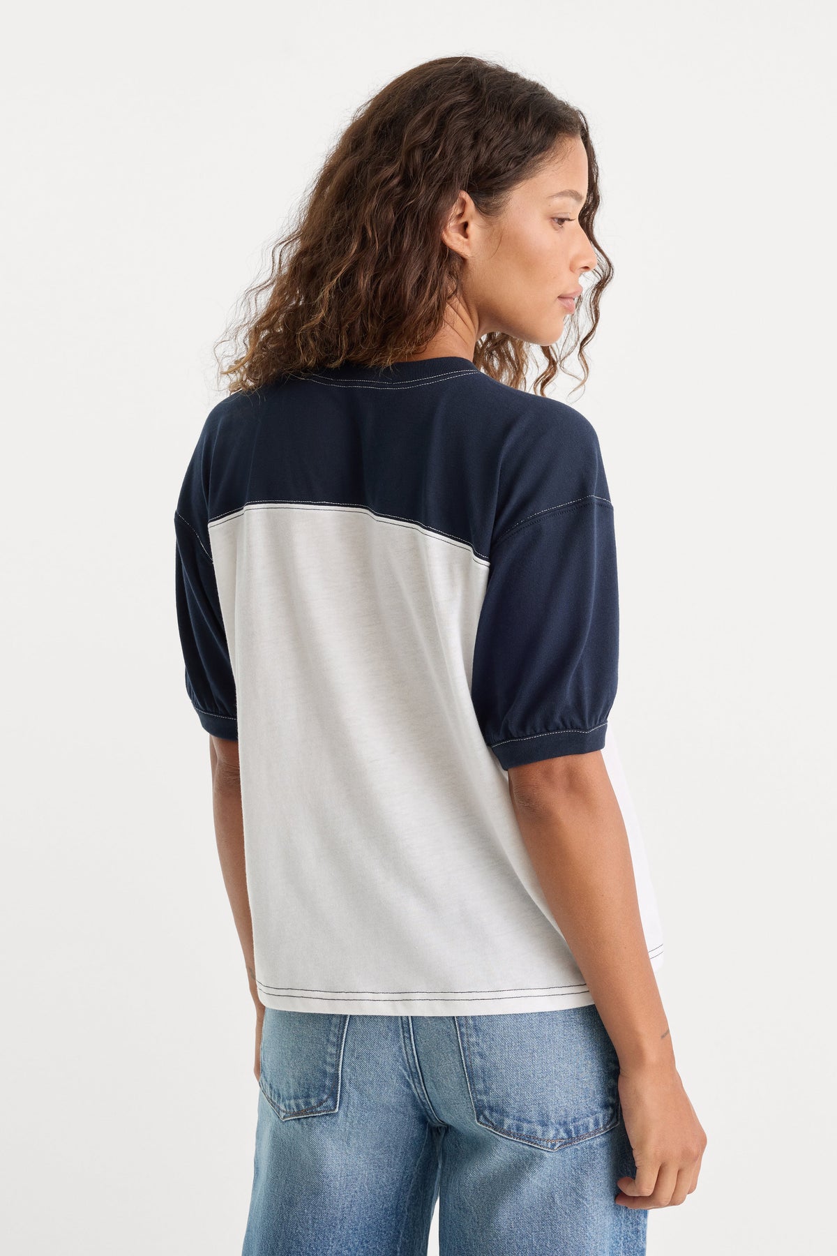 Premium THE COLORBLOCK GYM TEE NAVY WITH CHALK