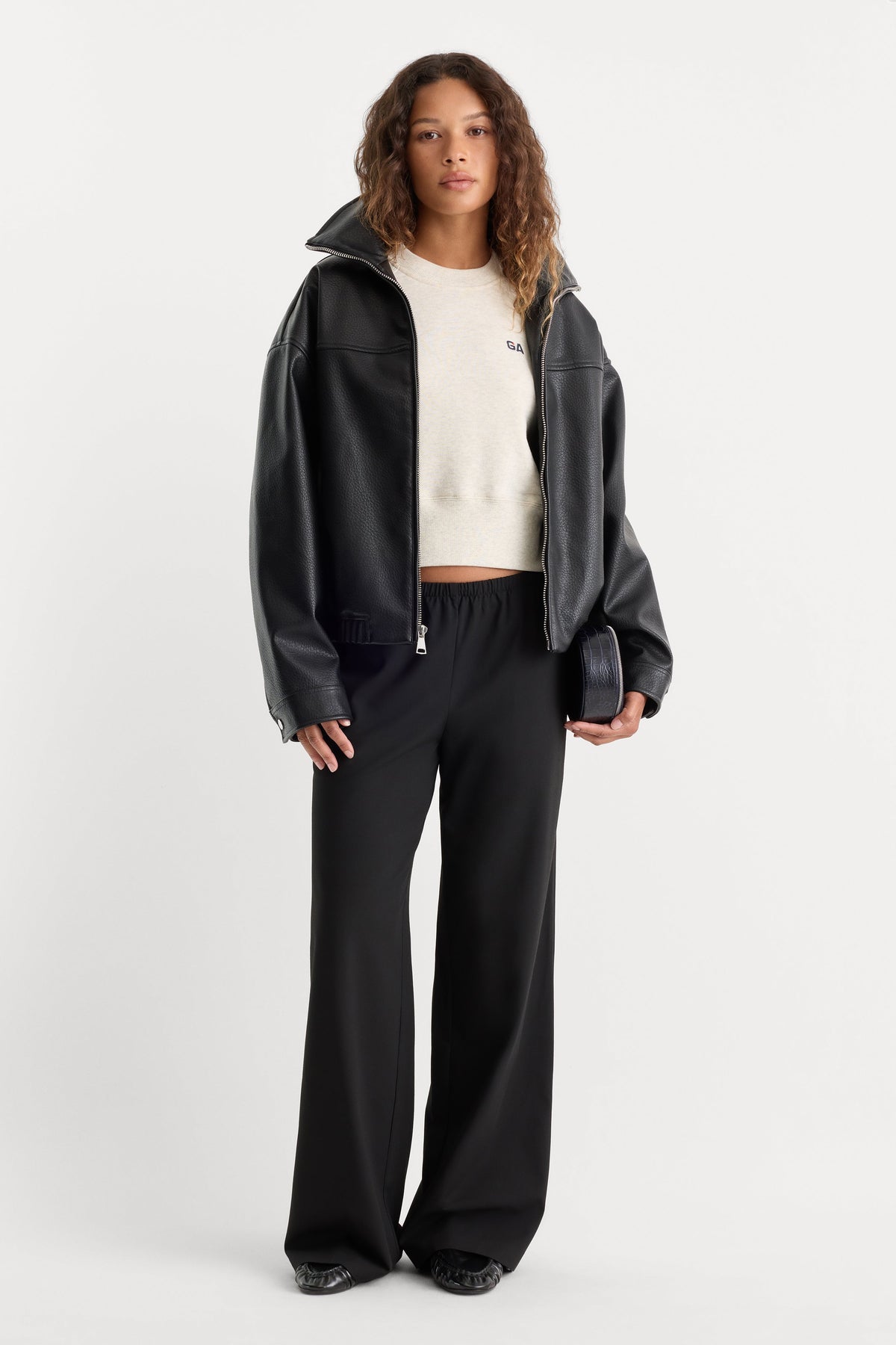 Premium THE BETTER THAN LEATHER FUNNEL JACKET BLACK001