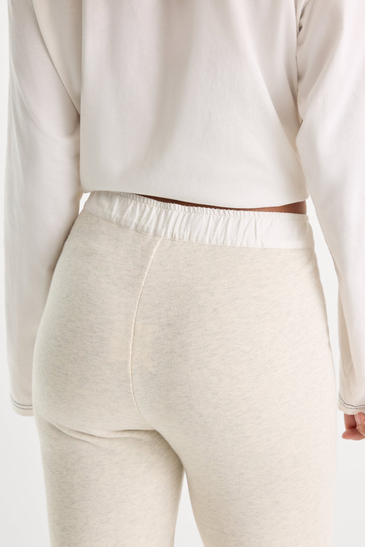 Premium THE FRENCH TERRY BUTTON FRONT LEGGING OATMEAL HEATHER