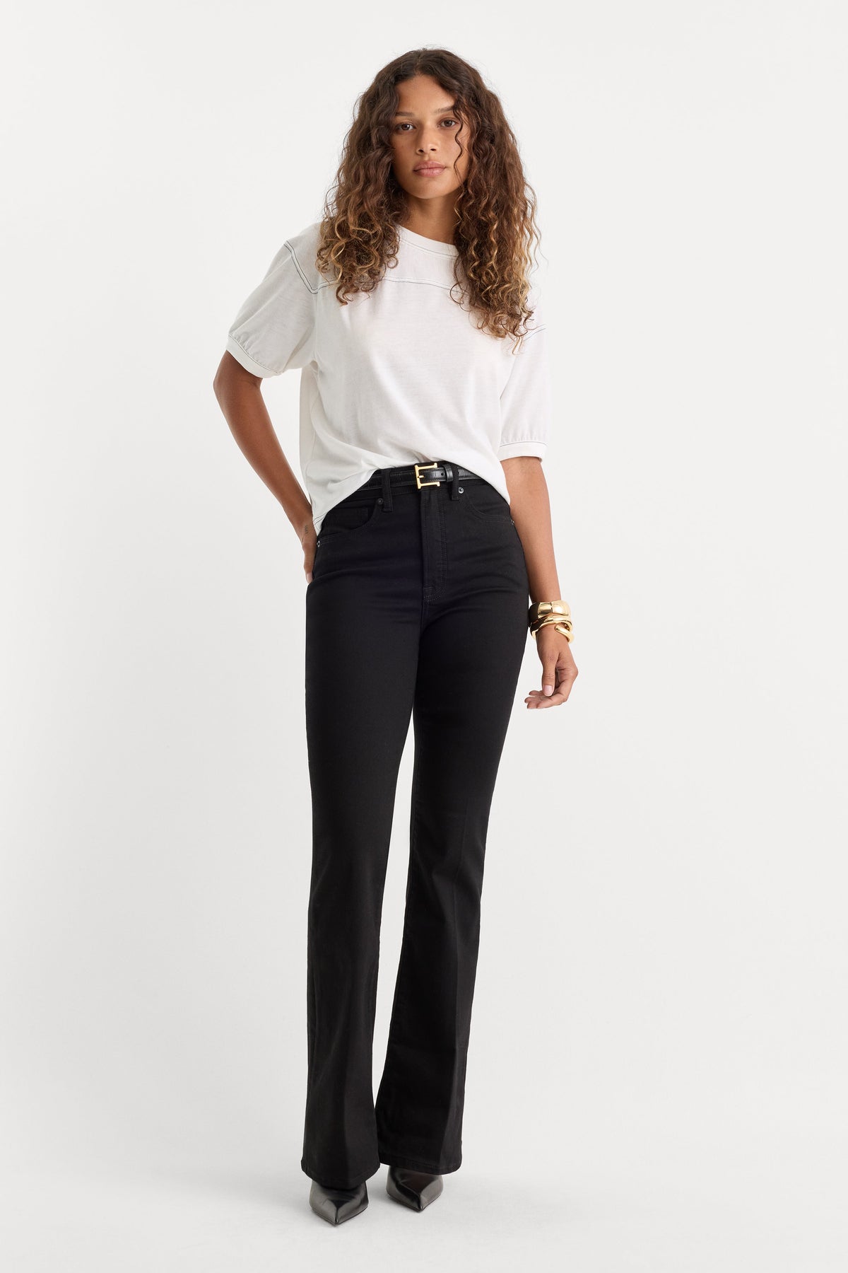 Premium ALWAYS FITS GOOD CLASSIC BOOTCUT JEANS BLACK001