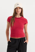 Premium THE CAP SLEEVE TEE CARMINE
