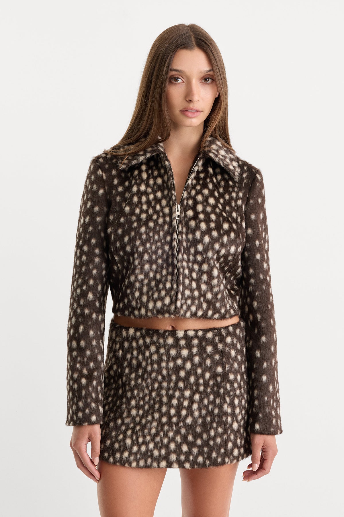 Premium THE PONYHAIR SWING JACKET DEEP CHOCOLATE FAWN