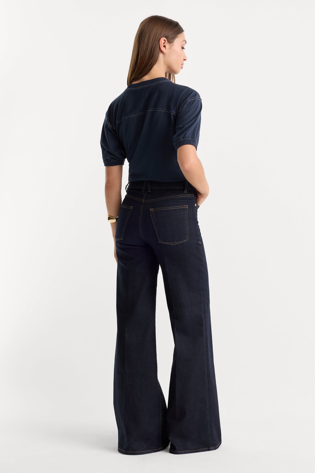 Premium GOOD WAIST PALAZZO JEANS RINSE
