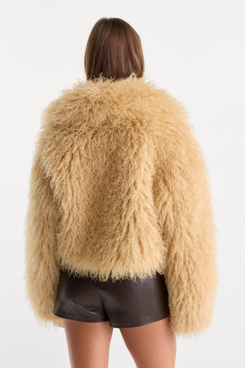 Premium THE FAUX FUR COAT SAND