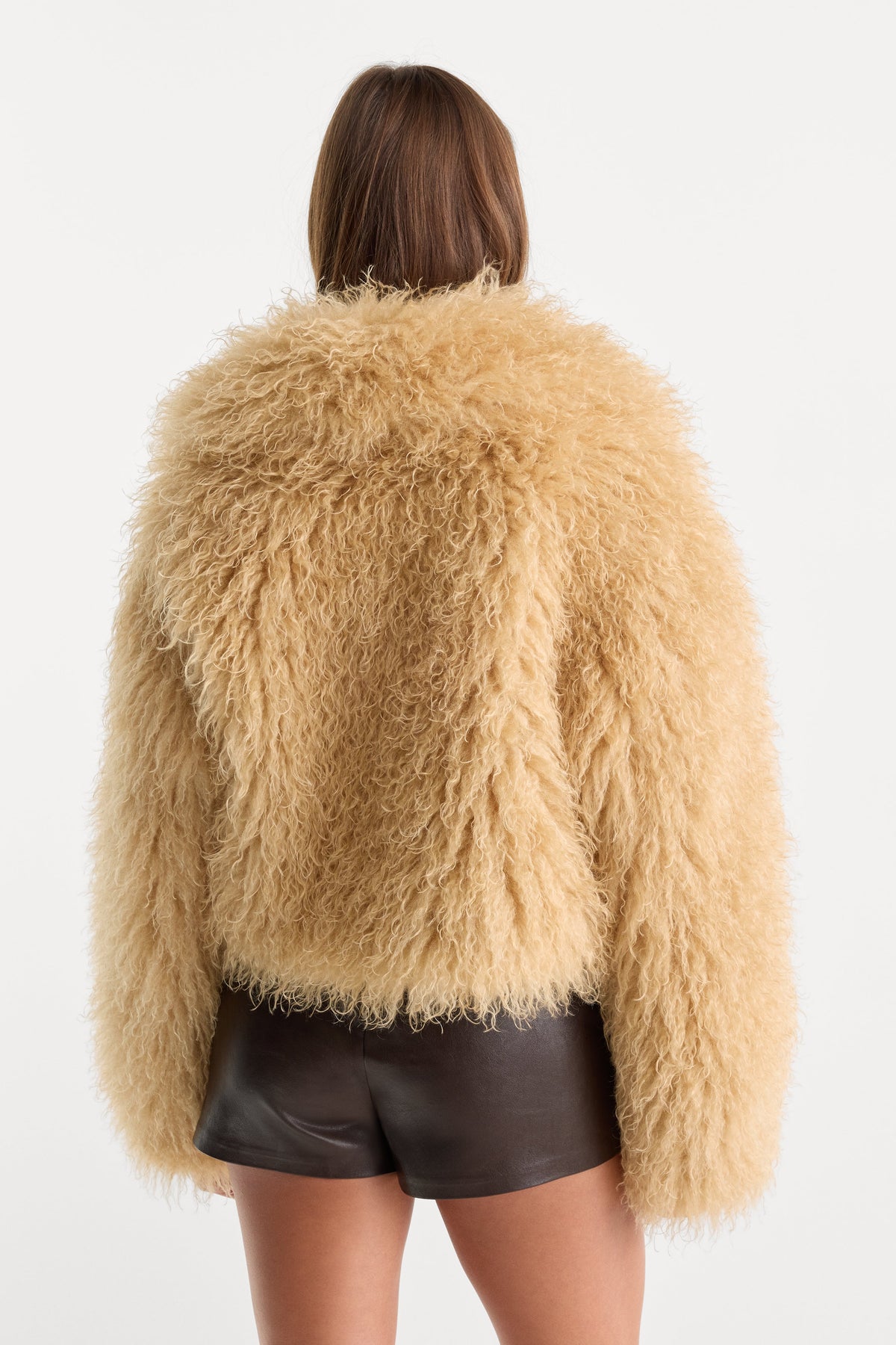 Premium THE FAUX FUR COAT SAND