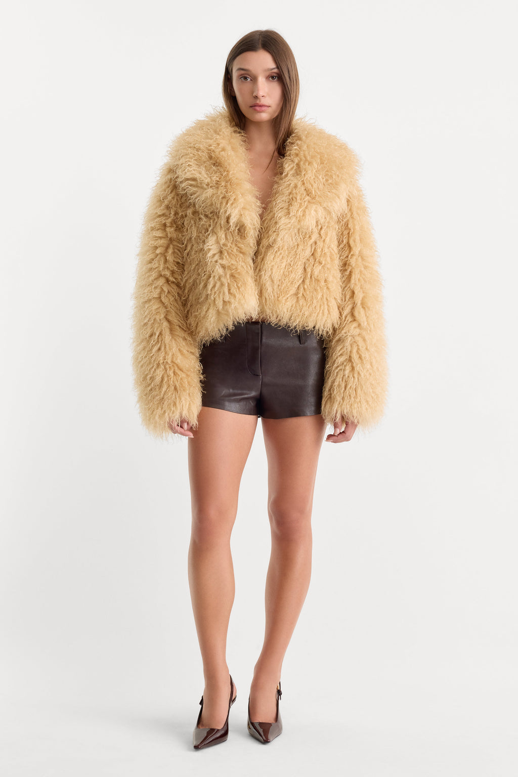 Premium THE BETTER THAN LEATHER TROUSER SHORT DEEP CHOCOLATE