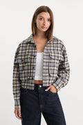 Premium THE PATCH POCKET SHIRT TAN PLAID