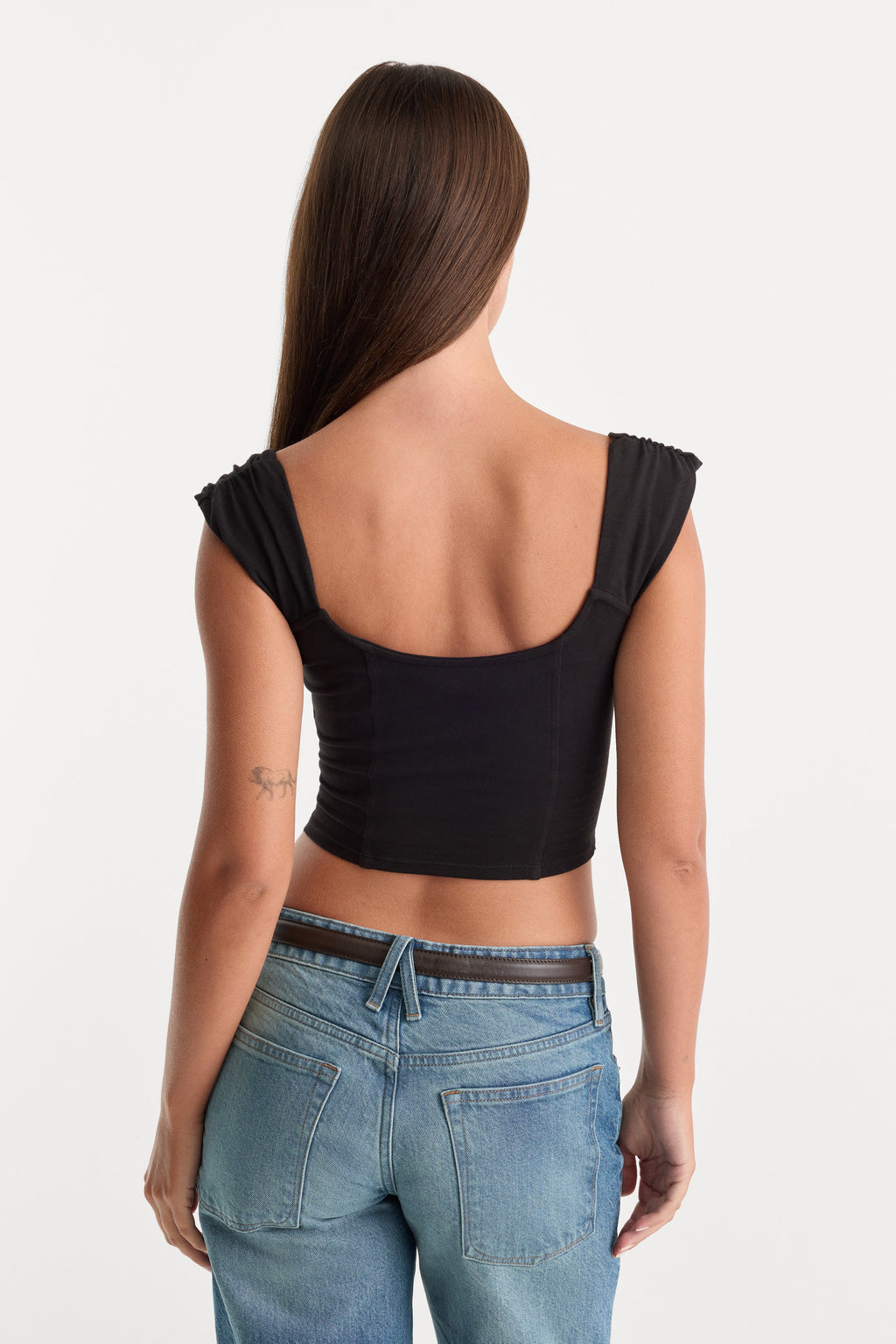 Premium DOLLY SUPER STRETCH CORSET TOP BLACK001