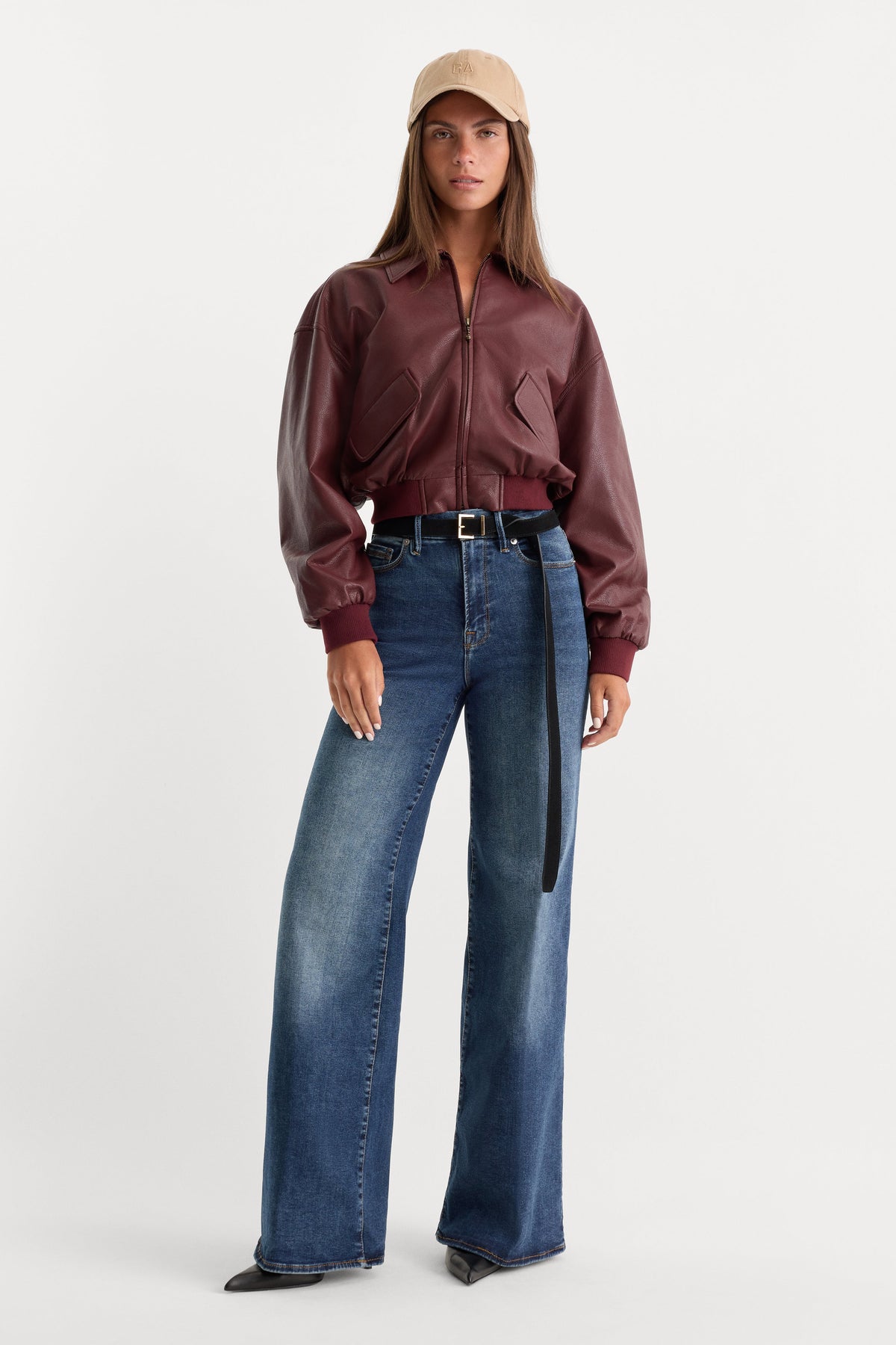Premium GOOD WAIST PALAZZO JEANS INDIGO446