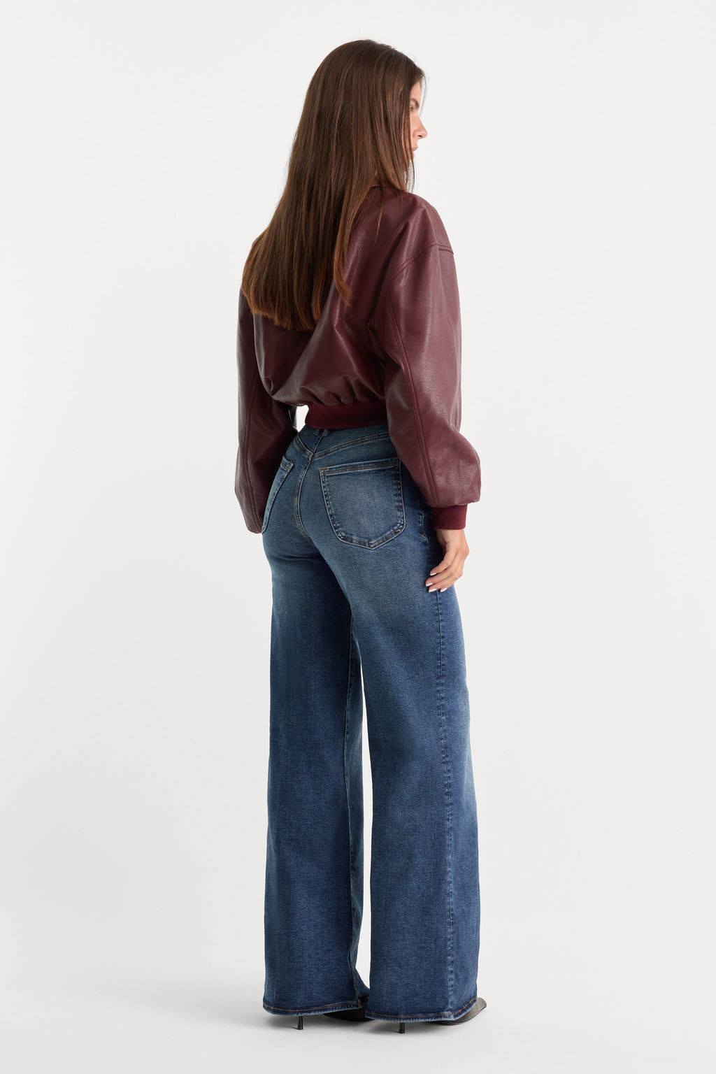 Premium GOOD WAIST PALAZZO JEANS INDIGO446