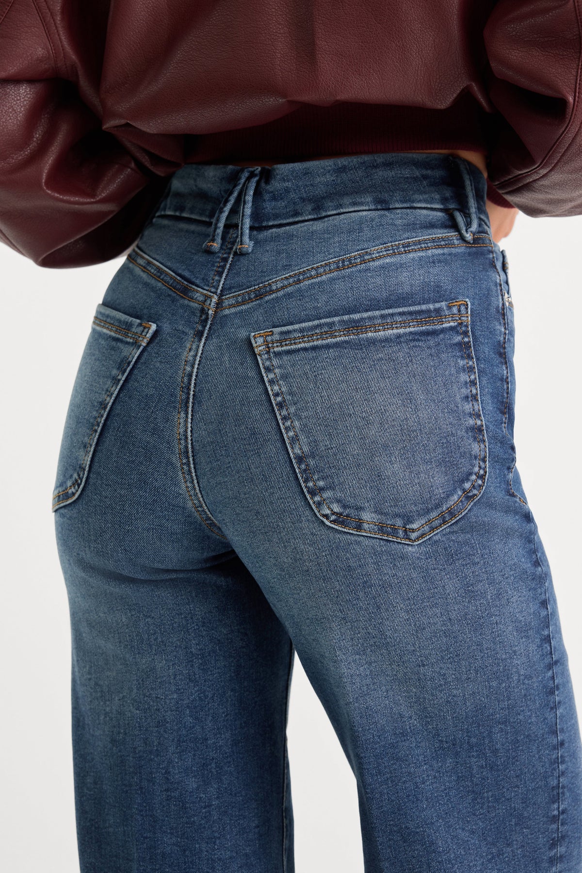 Premium GOOD WAIST PALAZZO JEANS INDIGO446