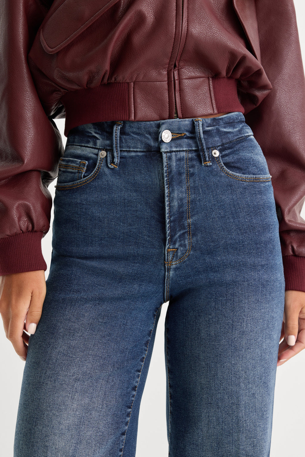 Premium GOOD WAIST PALAZZO JEANS INDIGO446