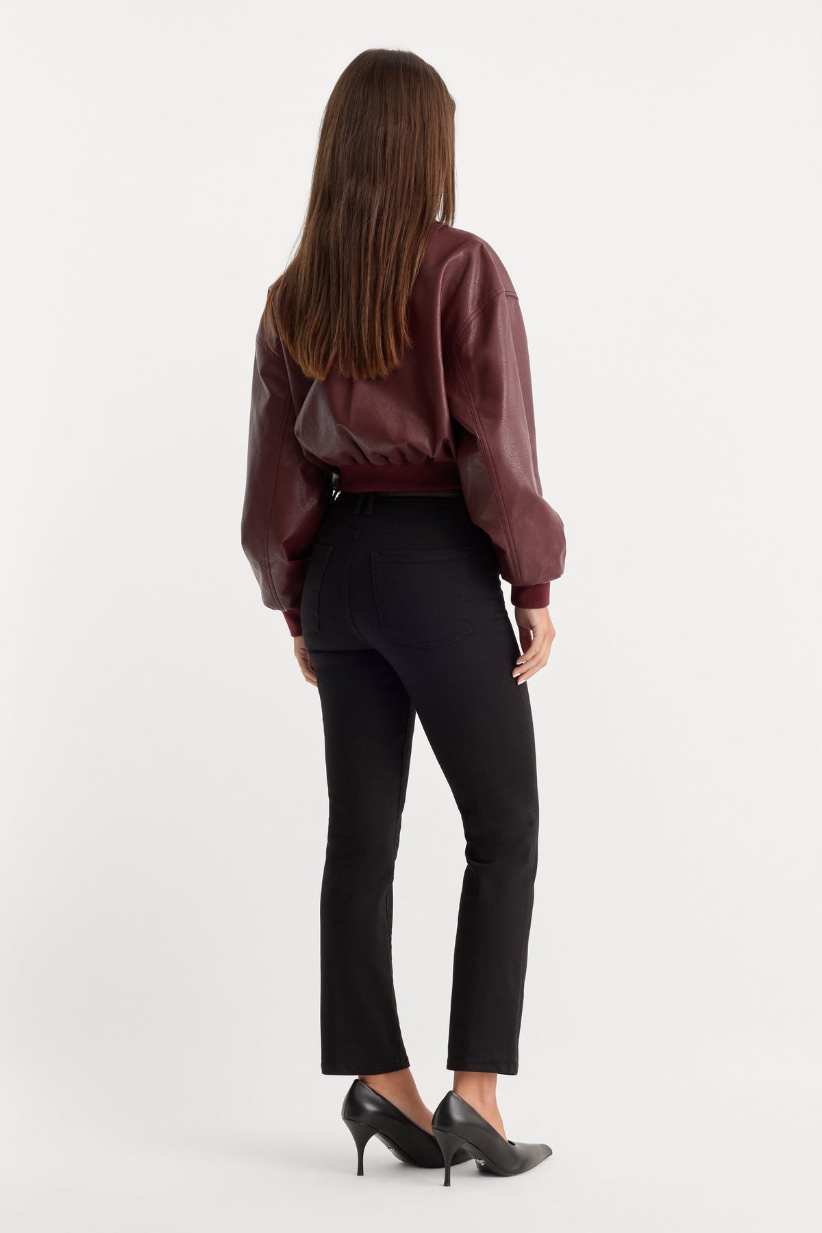 Premium NEVER FADE BUTTON FRONT GOOD LEGS STRAIGHT JEANS BLACK001