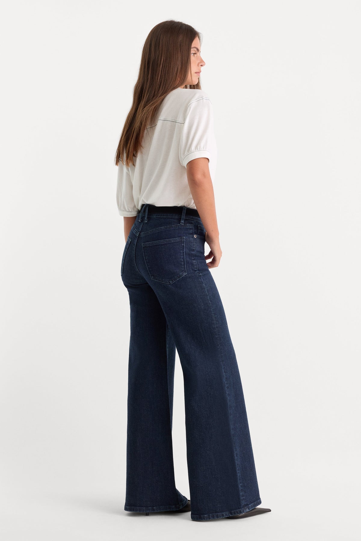 Premium GOOD WAIST PALAZZO JEANS INDIGO1153