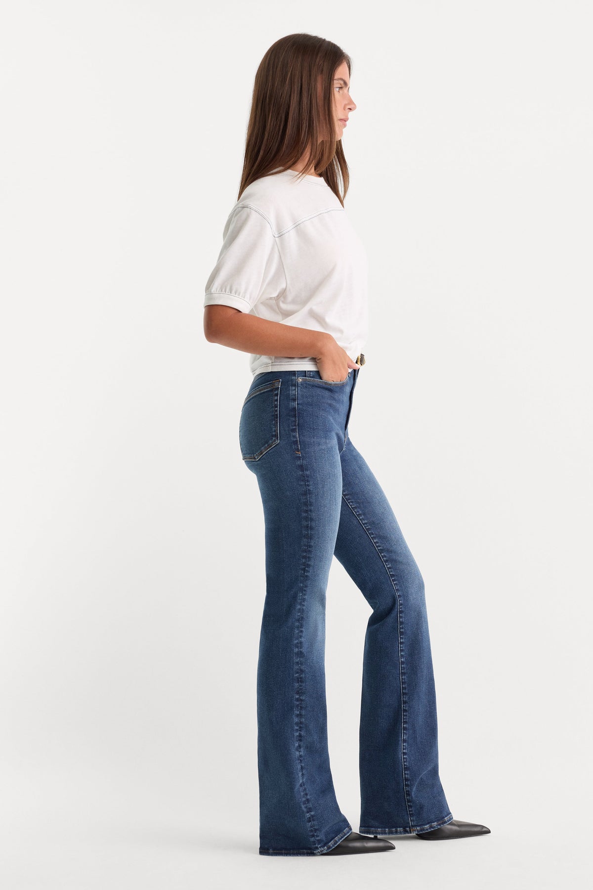Premium ALWAYS FITS GOOD CLASSIC BOOTCUT JEANS INDIGO446