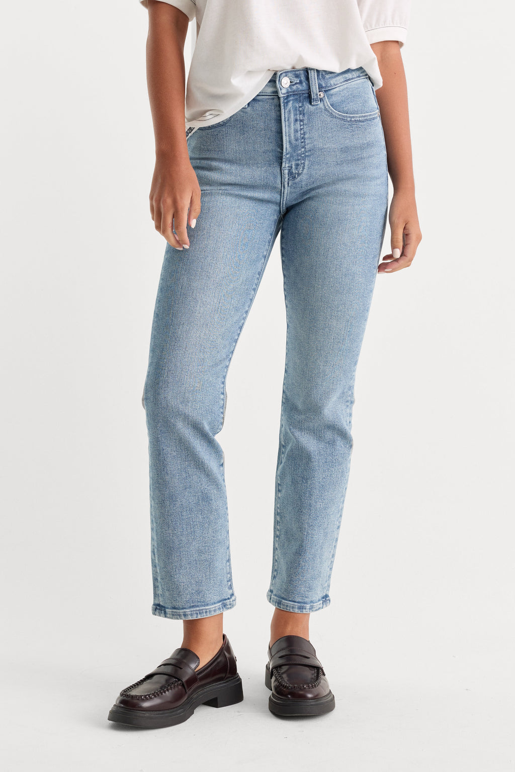 Premium GOOD LEGS STRAIGHT JEANS INDIGO1154
