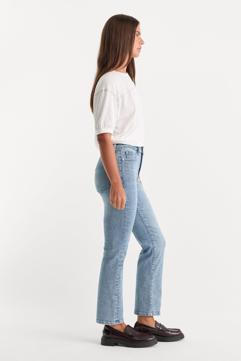 Premium GOOD LEGS STRAIGHT JEANS INDIGO1154