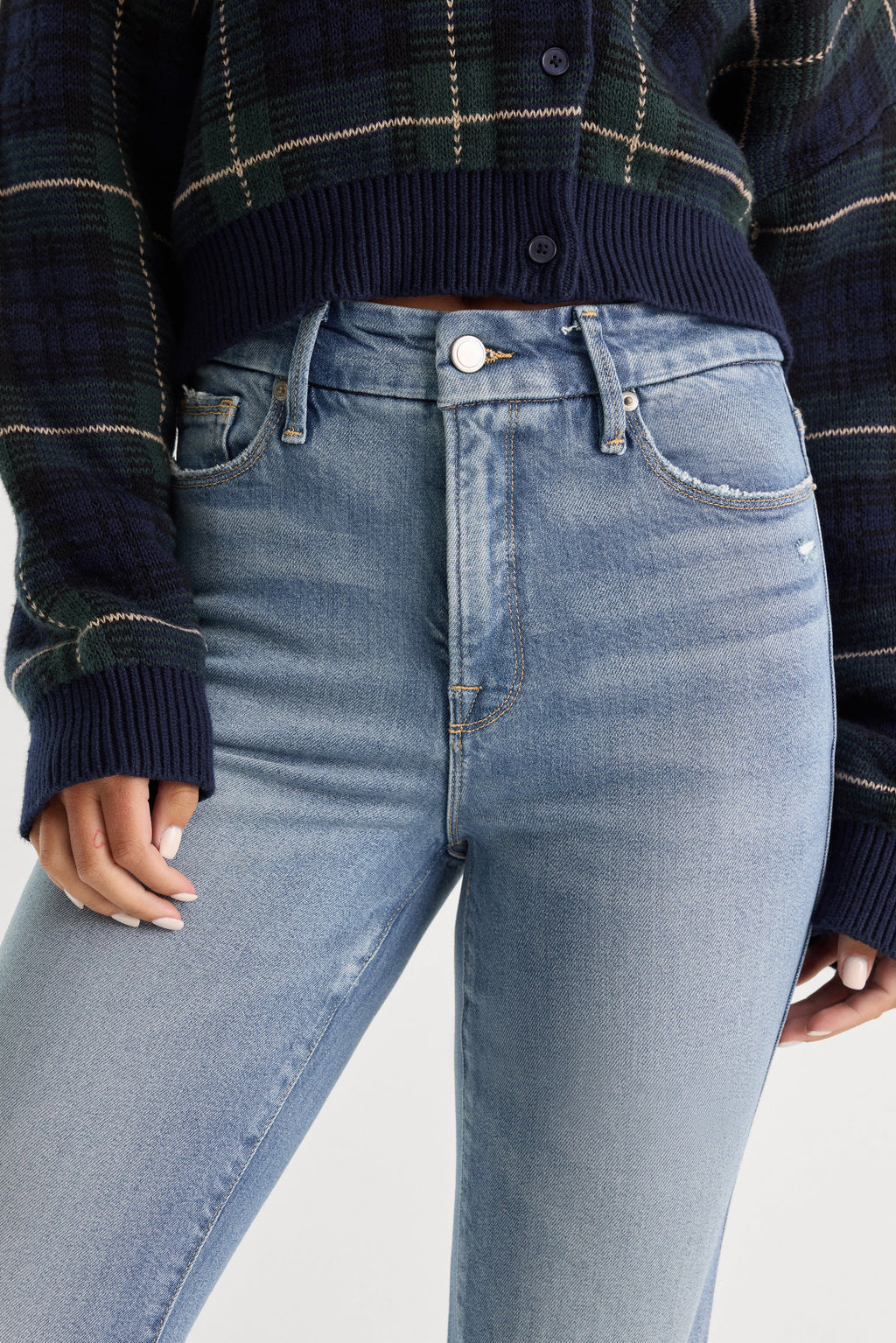 Premium SOFT TECH GOOD CURVE STRAIGHT JEANS INDIGO1072