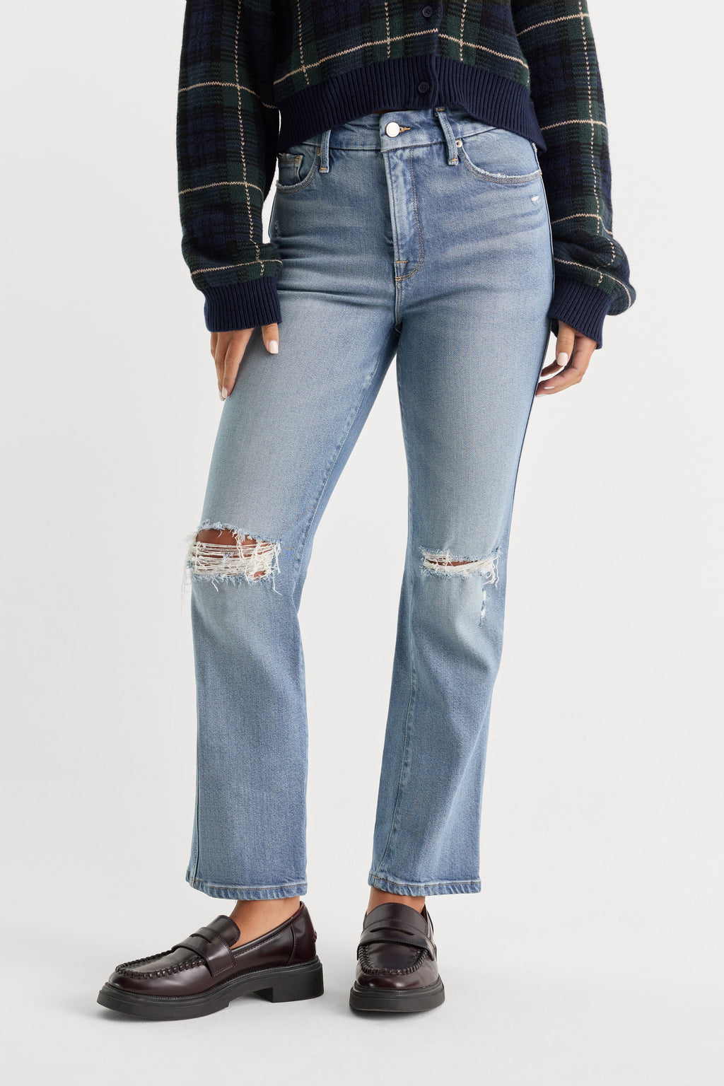 Premium SOFT TECH GOOD CURVE STRAIGHT JEANS INDIGO1072