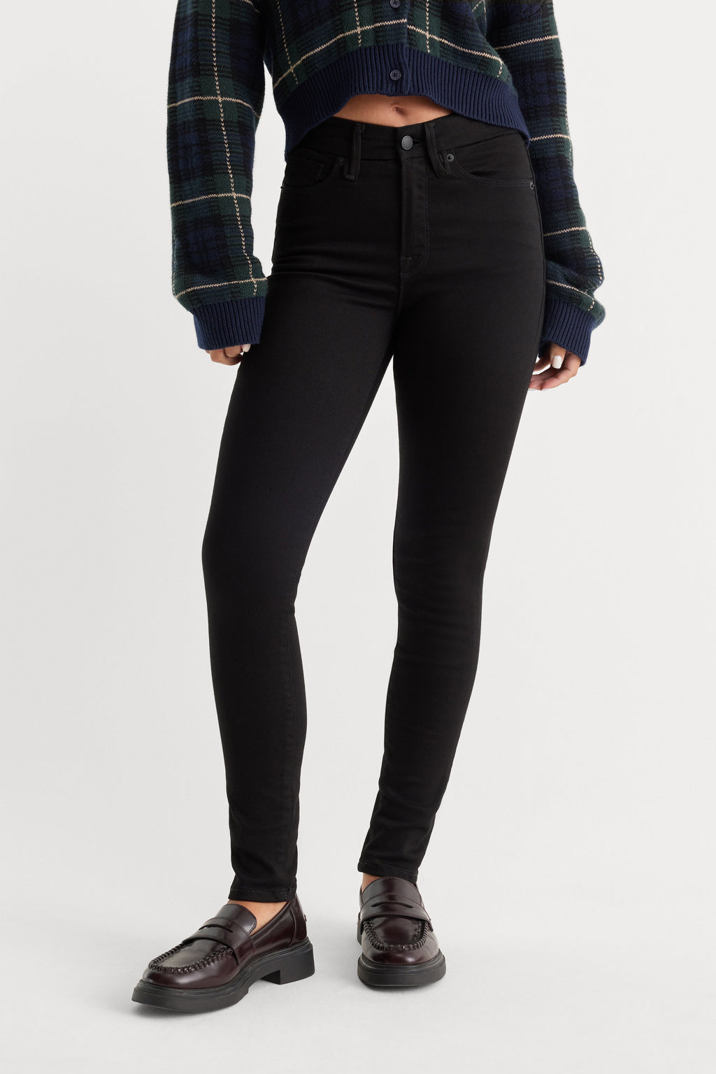 Premium NEVER FADE GOOD LEGS SKINNY JEANS BLACK