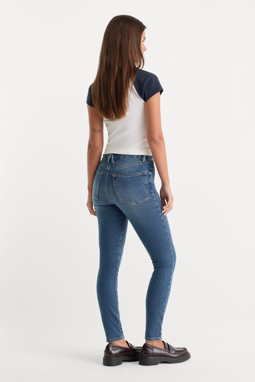 Premium GOOD WAIST SKINNY COMPRESSION JEANS INDIGO312