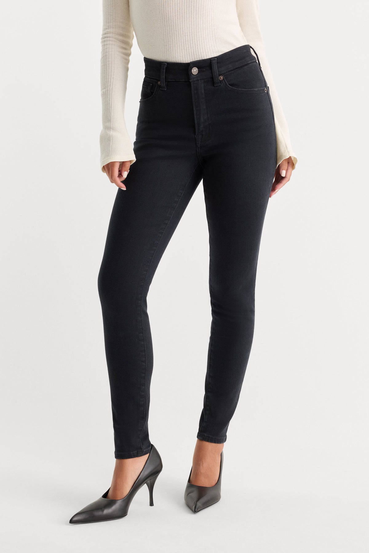 Premium ALWAYS FITS GOOD LEGS SKINNY JEANS BLACK165