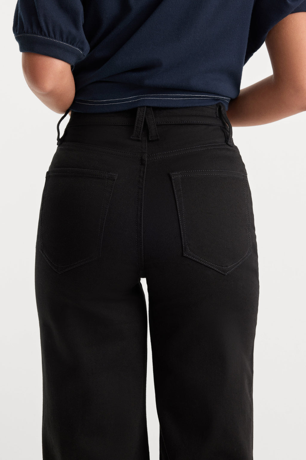 Premium NEVER FADE GOOD WAIST PALAZZO JEANS BLACK