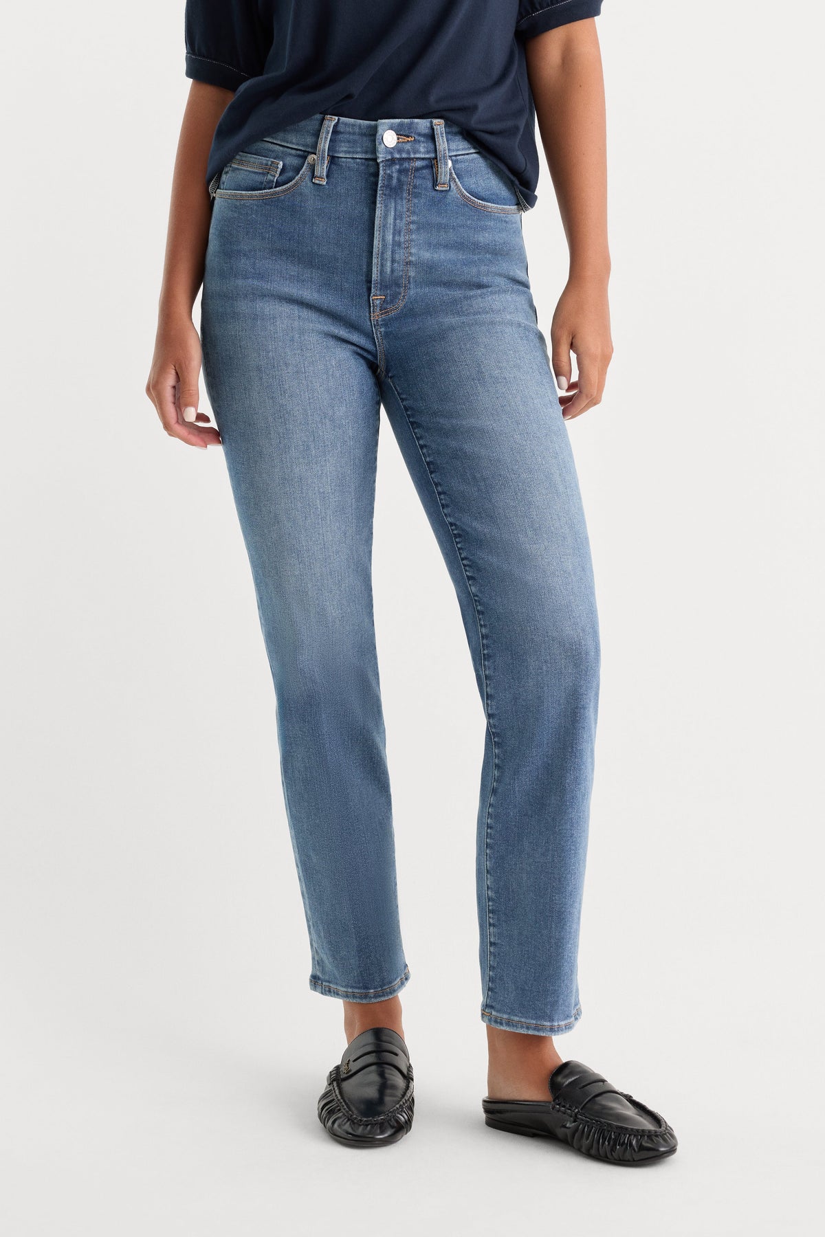 Premium ALWAYS FITS GOOD LEGS STRAIGHT JEANS INDIGO316