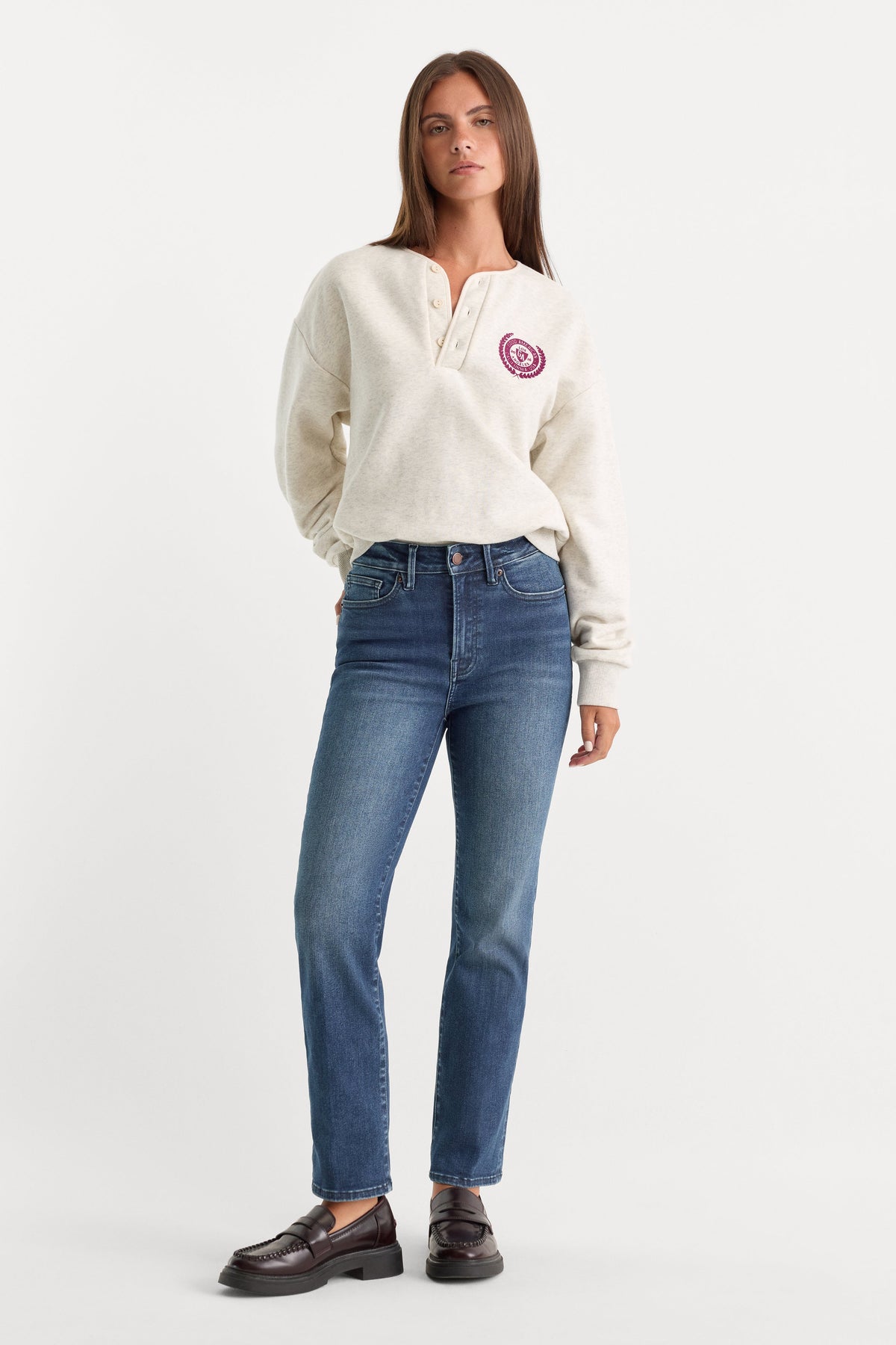 Premium ALWAYS FITS GOOD LEGS STRAIGHT JEANS INDIGO446