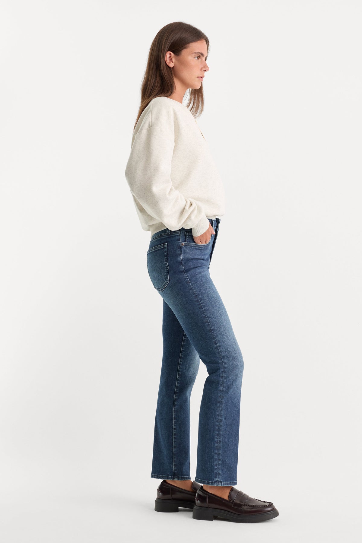 Premium ALWAYS FITS GOOD LEGS STRAIGHT JEANS INDIGO446