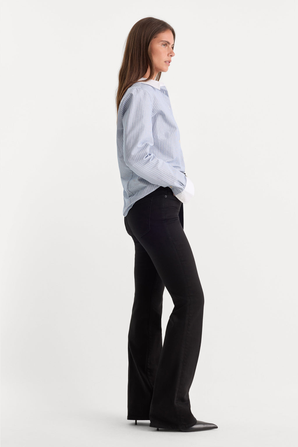 Premium NEVER FADE GOOD CLASSIC SLIM BOOTCUT JEANS BLACK