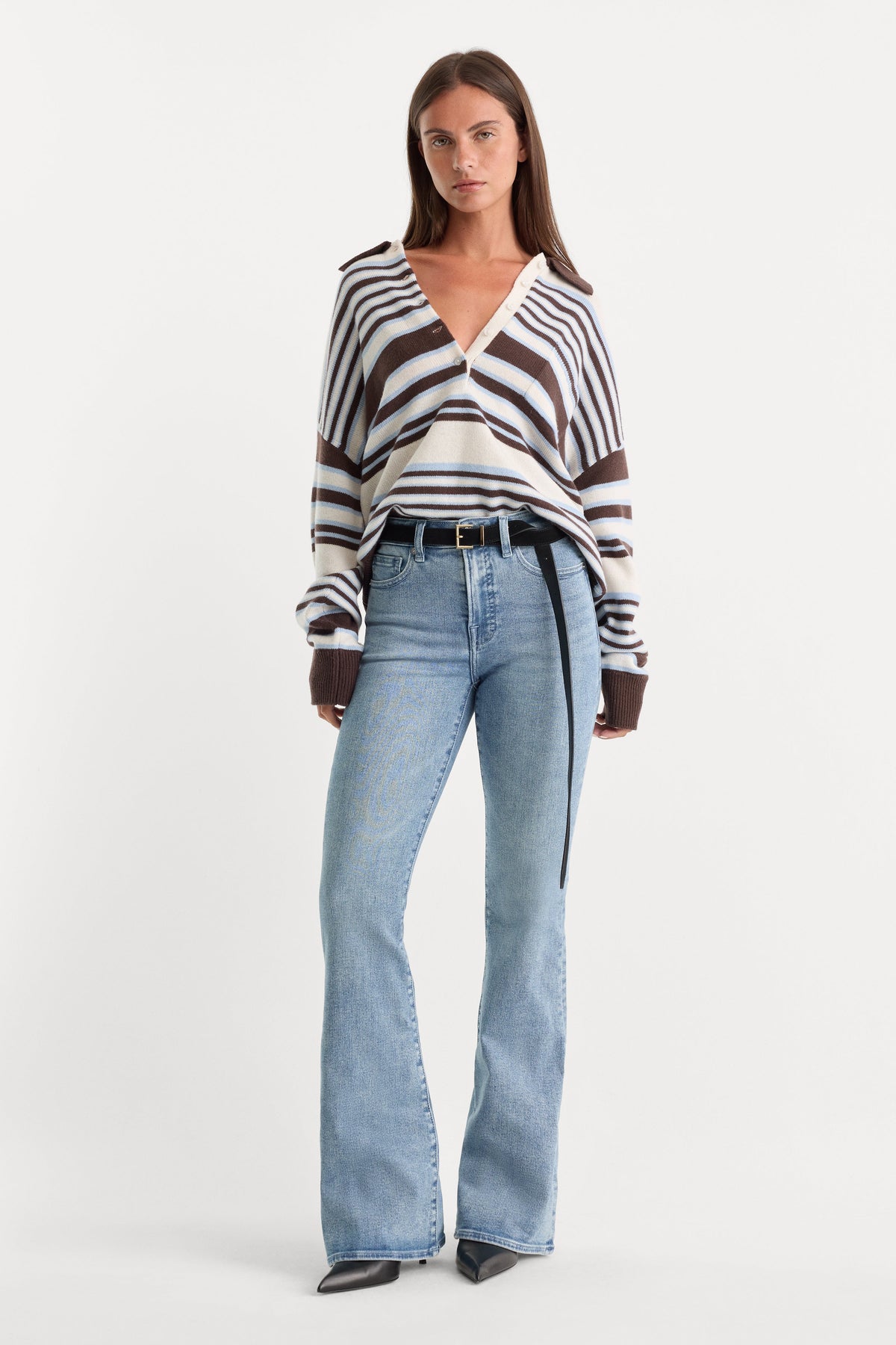 Premium GOOD LEGS FLARE JEANS INDIGO1154