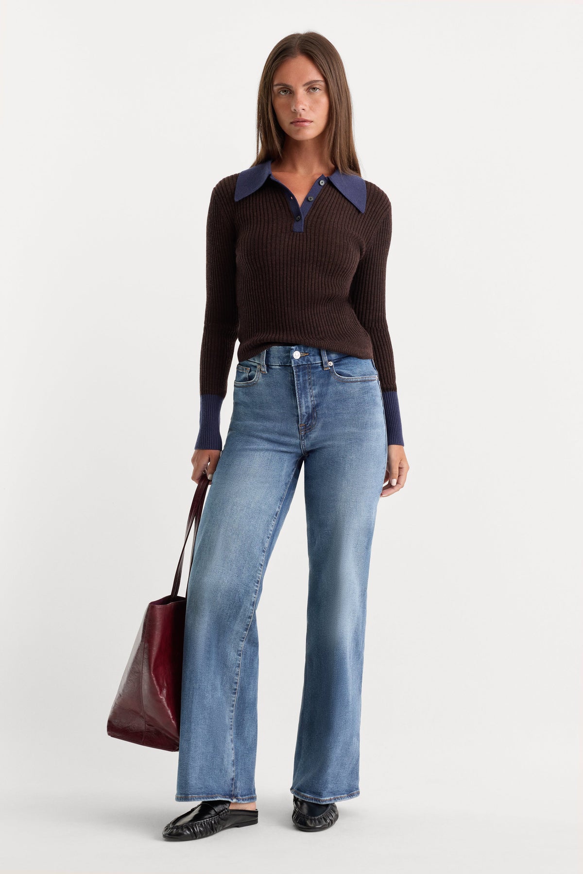 Premium ALWAYS FITS SLIM PALAZZO JEANS TAWNY