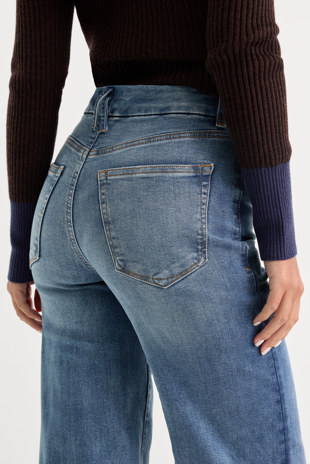 Premium ALWAYS FITS SLIM PALAZZO JEANS TAWNY