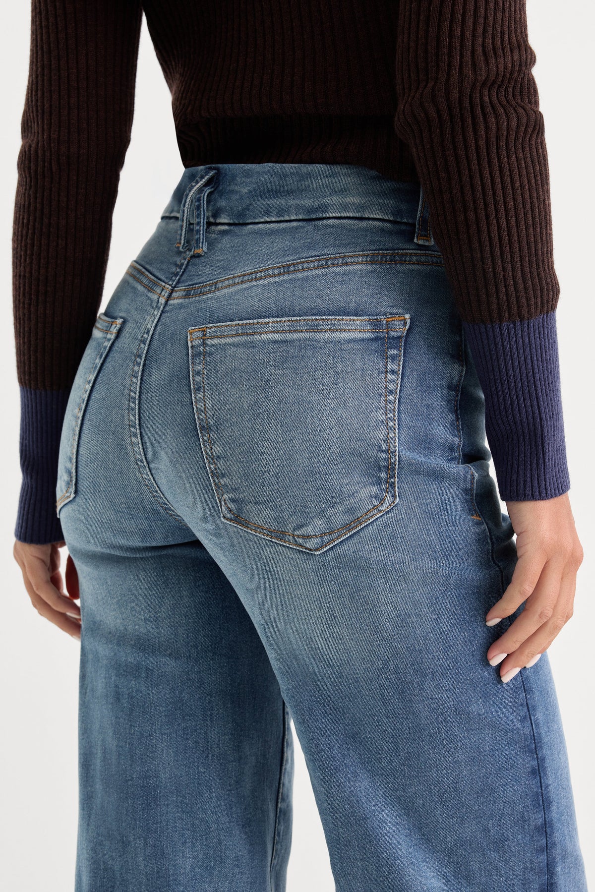 Premium ALWAYS FITS SLIM PALAZZO JEANS TAWNY