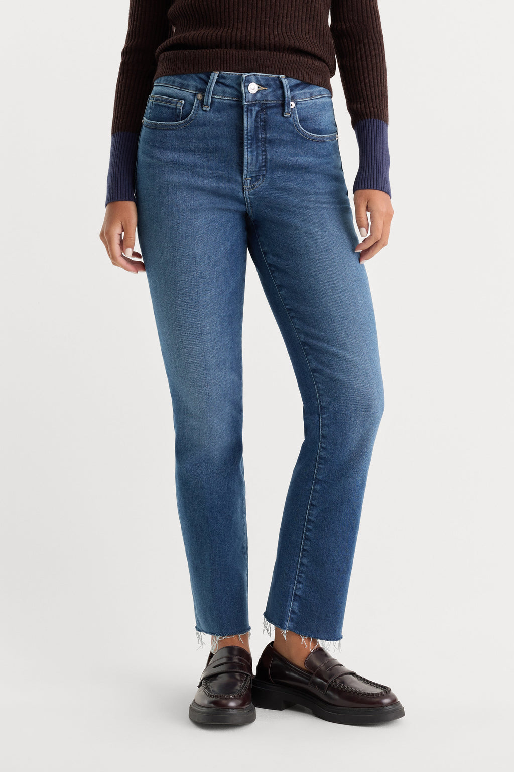 Premium SOFT TECH GOOD LEGS STRAIGHT JEANS INDIGO818