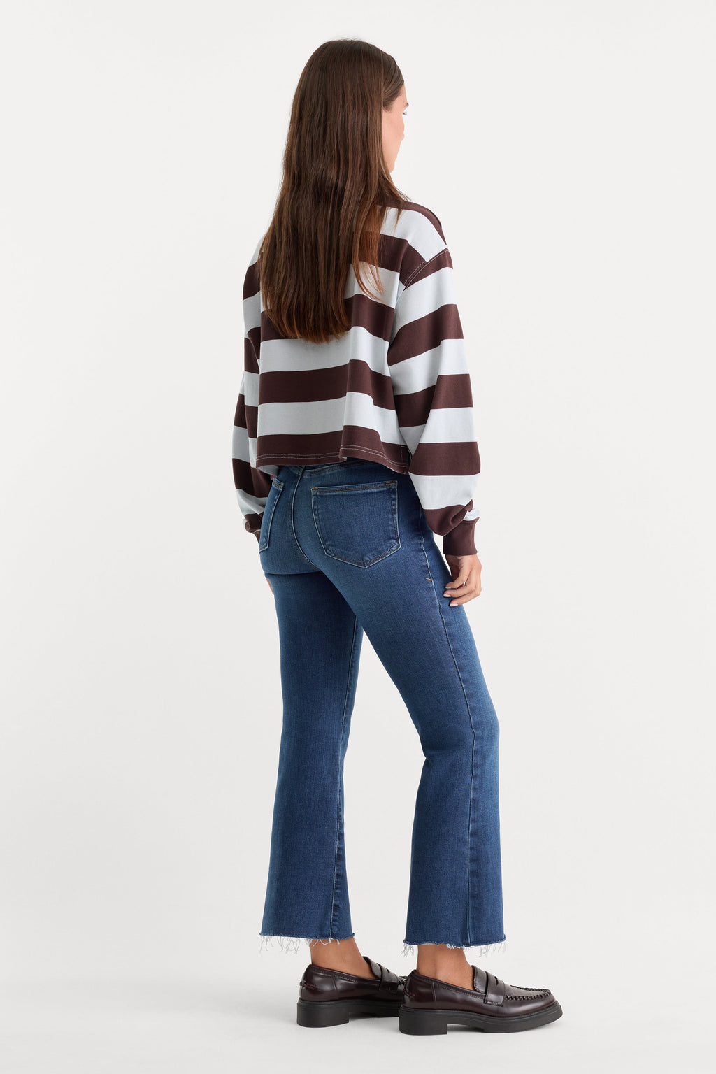 Premium SOFT TECH GOOD LEGS CROPPED MINI BOOT JEANSINDIGO818