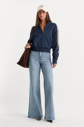 Premium GOOD WAIST PALAZZO JEANS INDIGO1154