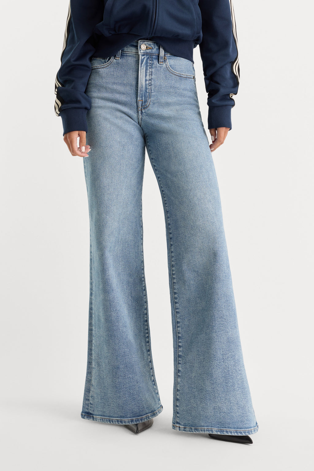 Premium GOOD WAIST PALAZZO JEANS INDIGO1154
