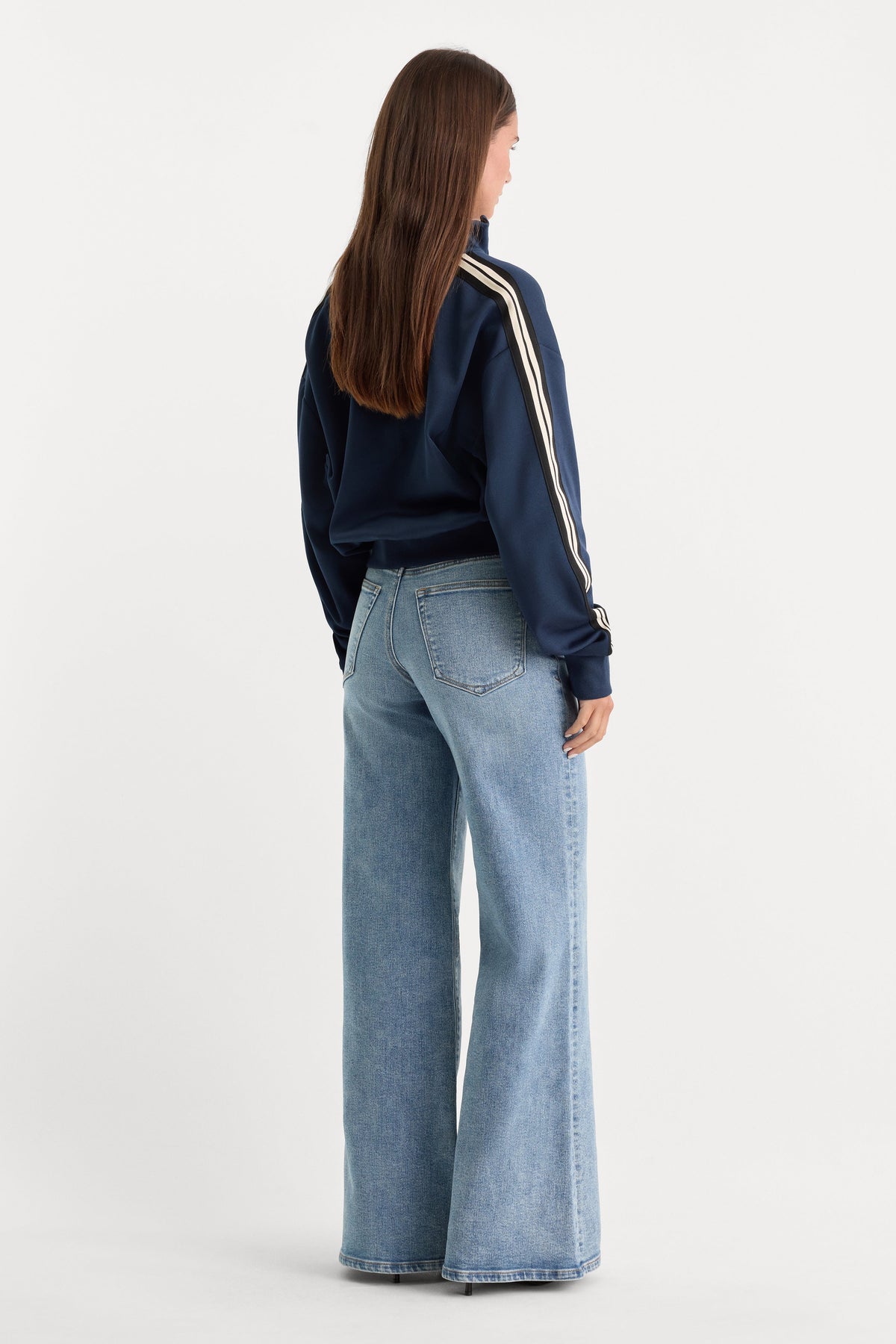 Premium GOOD WAIST PALAZZO JEANS INDIGO1154